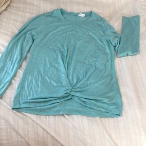 Ideology Aqua Long Sleeve Athletic Top